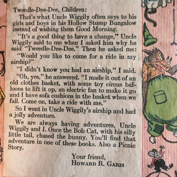 Uncle Wiggily And His Funny Auto By Howard R Garis Antique Book Cover 1930s - Picture 5 of 7